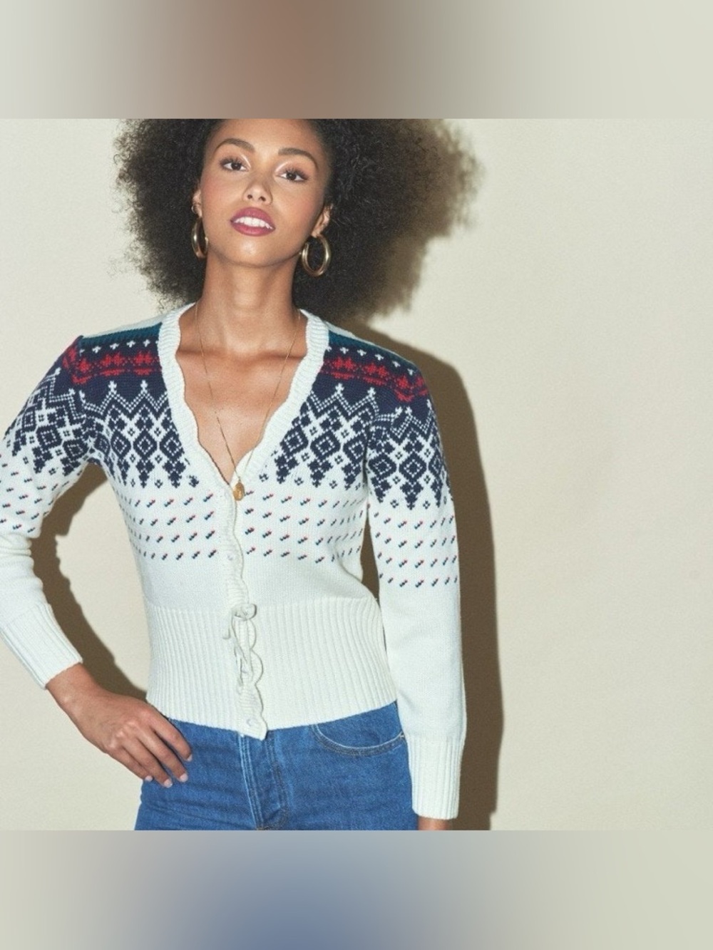 Rouje emilien fair isle wool cardigan - Picture 5 of 7